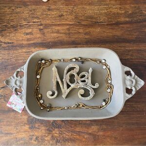 Pink Laundry Noel Decorative Holiday Tray. NWT.